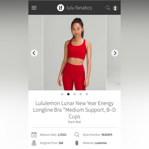 Lululemon Energy Bra Longline - Size 8 - Picture 5 of 5